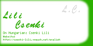lili csenki business card